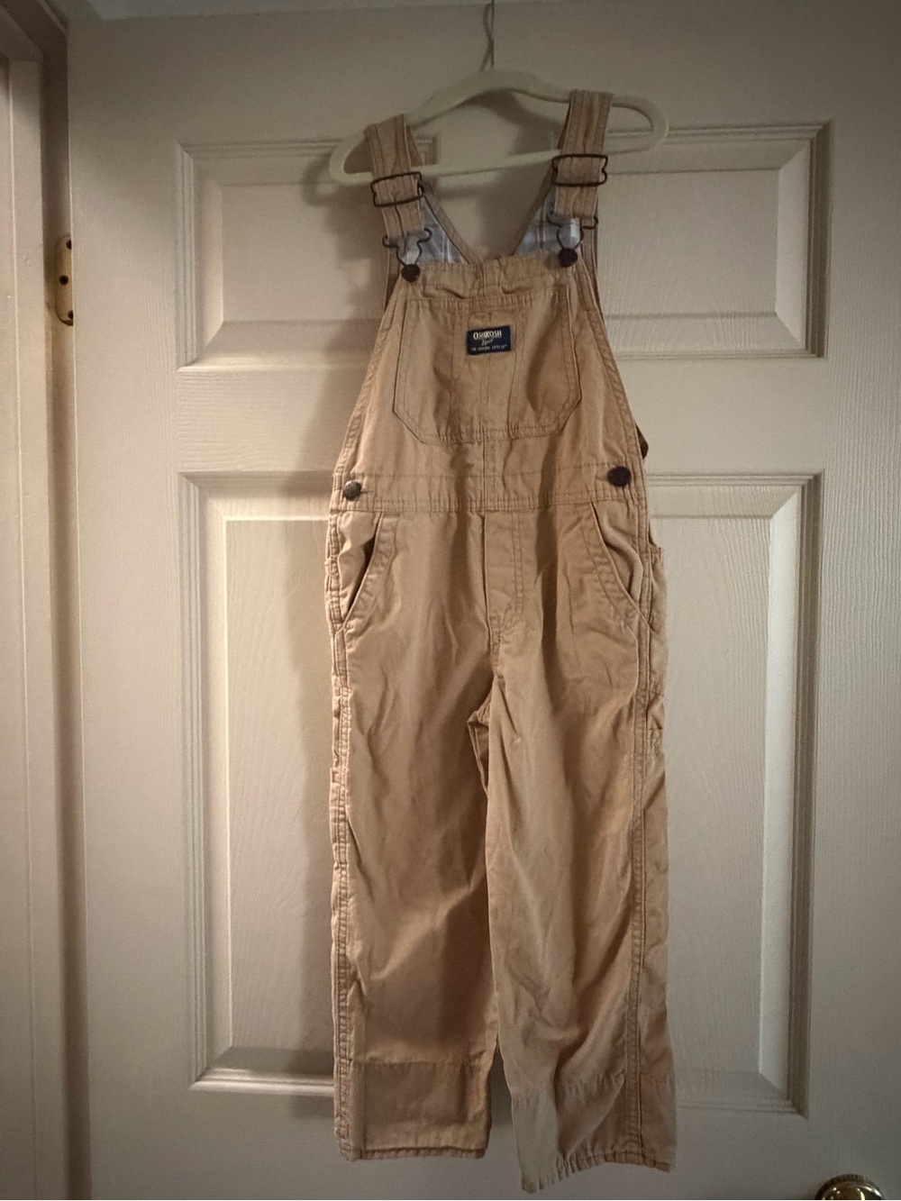 OshKosh B'gosh Tan Kids Overalls with Front Bib